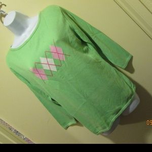 NWT, LARGE GREEN HANNAH BRAND LIGHTWEIGHT SWEATER